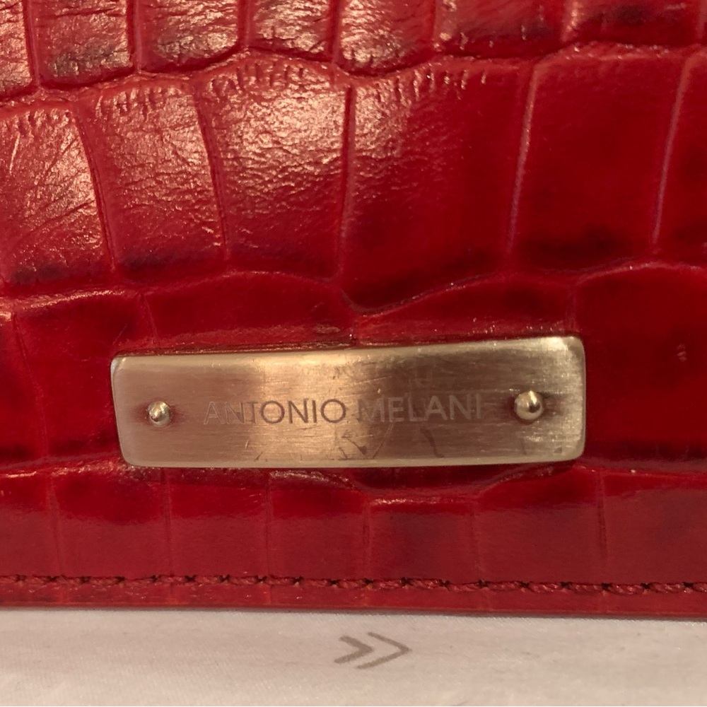 🌹ANTONIO MELANI🌹CROCODILE EMBOSSED CLUTCH. TWIST CLOSURE. GORGEOUS! - Picture 9 of 9